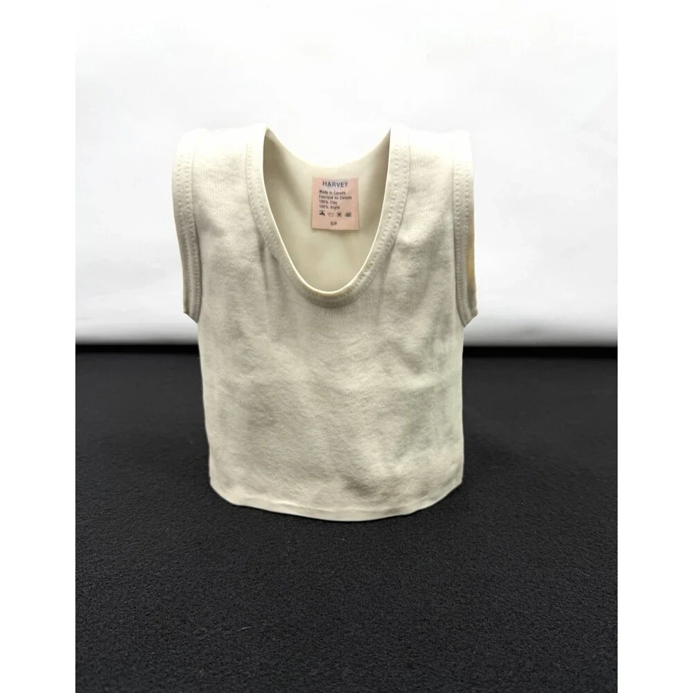 Vintage Michael Harvey Canada Off White Ceramic Art Tank Top Sculpture Vase